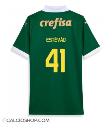 Palmeiras Estevao Willian #41 Prima Maglia 2024-25 Manica Corta
